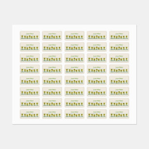 Personlig Land Solblommor etiketter på Märkre