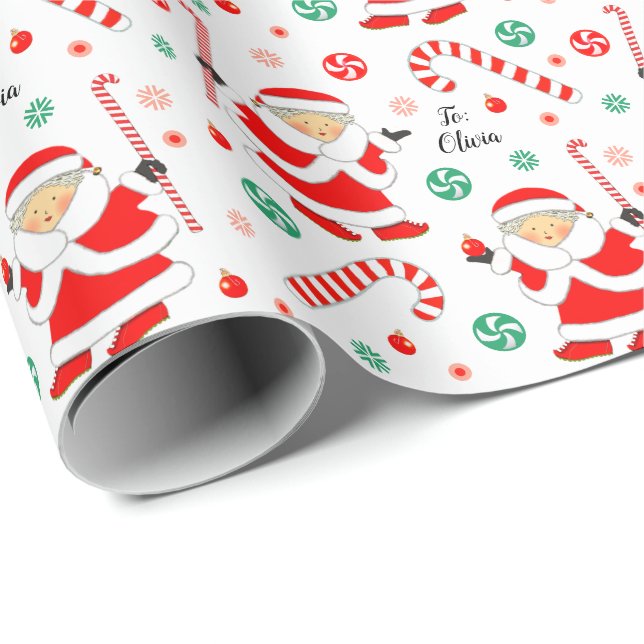 Personlig landhockey-present för högtider presentpapper (Rullad Hörn)