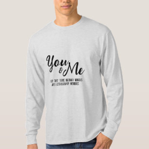 Personlig Långärmaden You & Me T Shirt