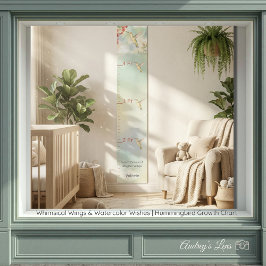 Personlig längdtavla för barn med Whimsical Wings Poster