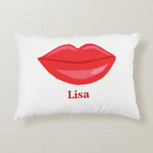 Personlig Läppar Pillow Prydnadskudde