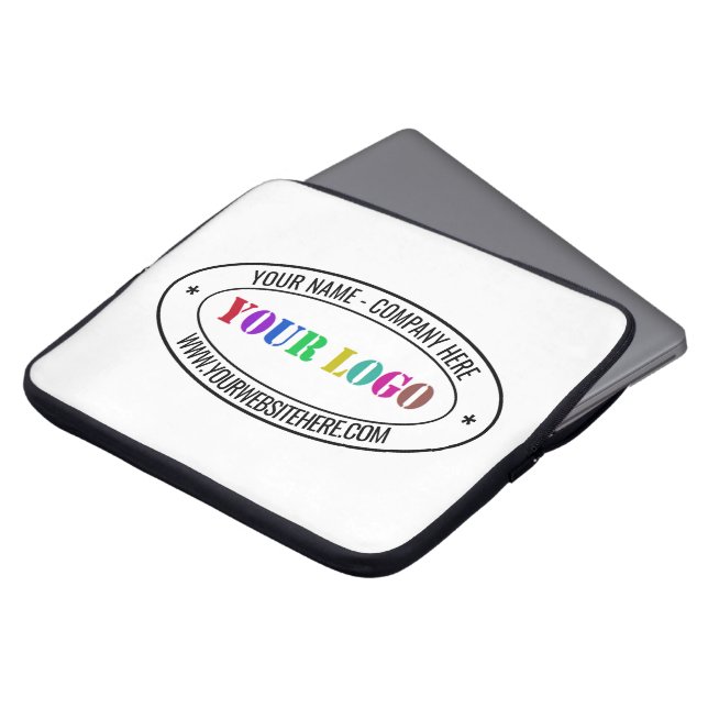 Personlig Laptop sleeve med Logotyp och text (Framsida topp)