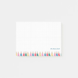 Personlig Läraranteckningar - Färgpenna Post-it Block