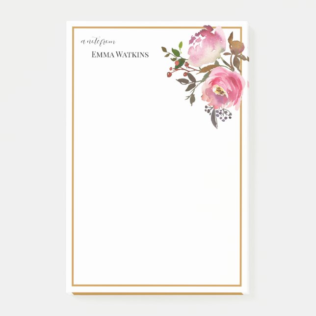 Personlig Lärare Borderade Autumn Ro Post-it Block (Framsida)