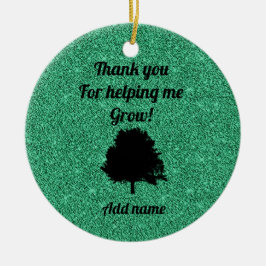 Personlig lärare/chef prydnadsgåva julgransprydnad keramik
