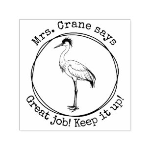Personlig Lärare Crane Underbar Work Classroom Självfärgande Stämpel