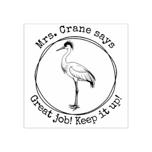 Personlig Lärare Crane Underbar Work Classroom Stämpel