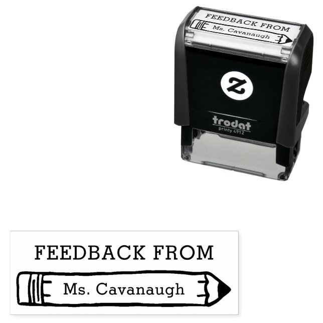 Personlig Lärare Feedback Grading Självfärgande Stämpel (In Situ)