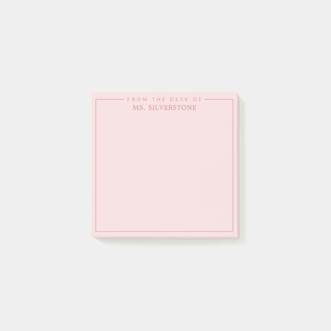 Personlig Lärare från Rosans skrivbord Post-it Block (Framsida)