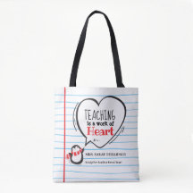 Personlig Lärare - Heart Tote Bag