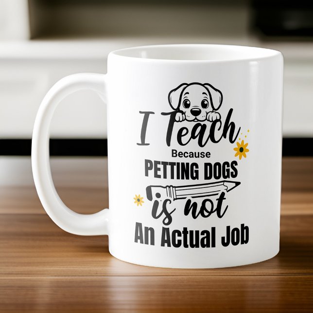 Personlig Lärare Hund älskare I Teach för att Kaffemugg (Skapare uppladdad)
