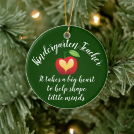 Personlig Lärare i Apple Shape Little Minds Julgransprydnad Keramik