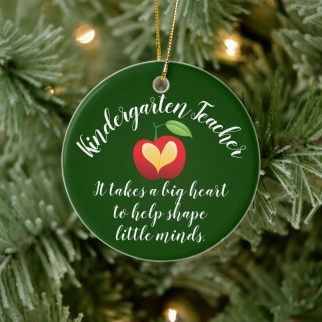 Personlig Lärare i Apple Shape Little Minds Julgransprydnad Keramik (Träd)