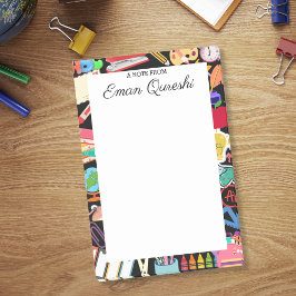 Personlig Lärare i färglösa skolartiklar Post-it Block