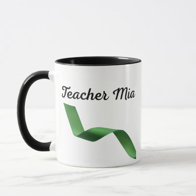 Personlig lärare-mugg, anpassat lärarnamn  mugg (Vänster)