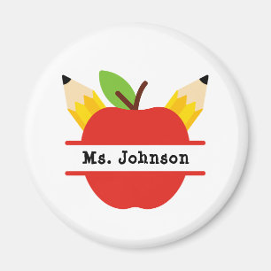 Personlig Lärare Namn Apple Magnet