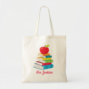 Personlig Lärare Namn Bokar Apple School Gift Tygkasse