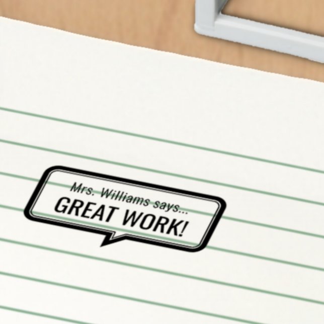 Personlig Lärare Namn School Homworking Grading Självfärgande Stämpel (Skapare uppladdad)