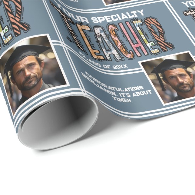 Personlig Lärare Namn Studenten år Presentpapper (Rullad Hörn)