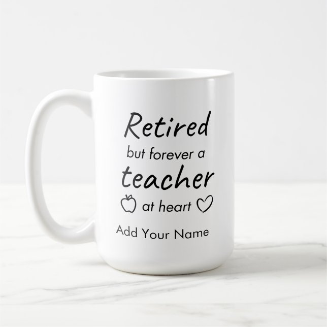 Personlig Lärare Pension Modern minimalist Kaffemugg (Vänster)