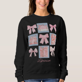Personlig Lärare Rosa Coquette Bow & Bok T Shirt