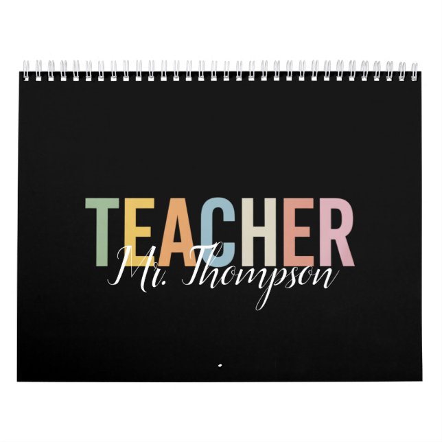 Personlig lärare tacksamhet tillbaka till skolan  kalender (Omslag)