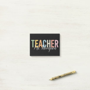 Personlig lärare tacksamhet tillbaka till skolan post-it block