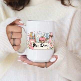 Personlig lärare tillbaka till skolan kaffemugg