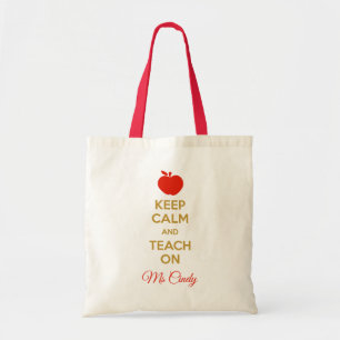 Personlig Lärare Tote Bag (Behålla Lugn Teach On Tygkasse