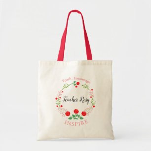 Personlig Lärare Tote Bag (Flower Ram) Tygkasse