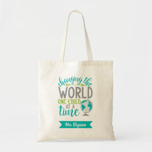 Personlig Lärare Tote bags som förändrar värld Tygkasse