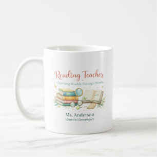 Personlig lärarepresent för läsning kaffemugg