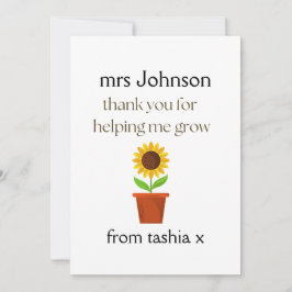 Personlig lärarepresent, lärarepresent, binvänlig tack kort