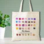 Personlig Lärares färgfulla Tote Bag Tygkasse<br><div class="desc">Den här väskan är dekorerad med en färglös vattenfärg mönster och är avsedd för världens bästa lärare. Enkelt anpassade. Om du vill redigera ytterligare använda ändrar du teckensnittet, teckensnittet storlekt eller färg med Verktyg i Design. Eftersom vi skapar vår teckning kommer du inte att hitta just den här bilden från...</div>