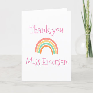Personlig Lärares kort - Tack Gift