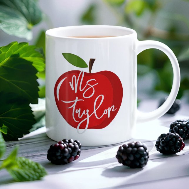 Personlig Lärares uppskattningsgåva Jumbo Mugg (Personalized Teacher Appreciation Gift Giant Coffee Mug)