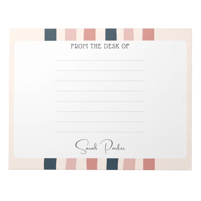 Personlig Lärargåva från skrivbordet Anteckningsblock (Framsida)