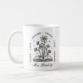 Personlig lärarkottecore mörk akademi kaffemugg