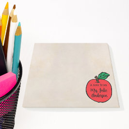 Personlig lärarnotering post-it block