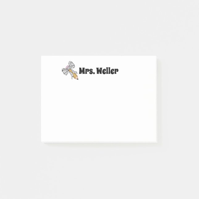 Personlig Lärarpenna och back to school Post-it Block (Framsida)