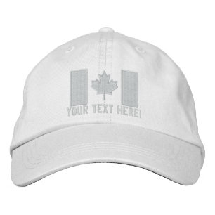 Personlig Large Canadian Flagga Embroidery Broderad Keps