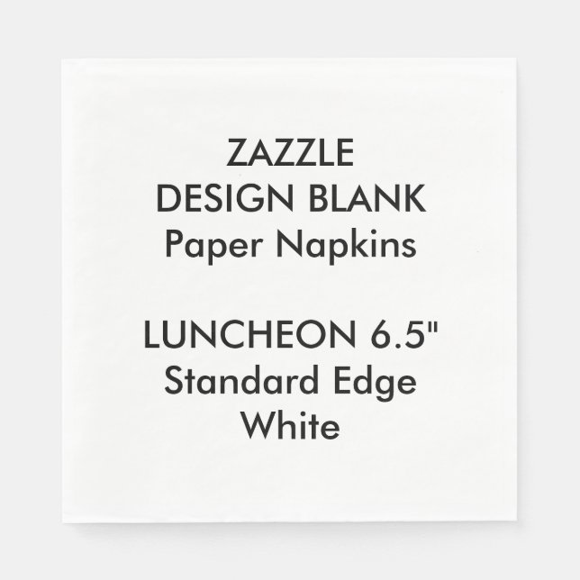 Personlig Large WHITE Luncheon Papper Napkins Pappersservett (Framsidan)