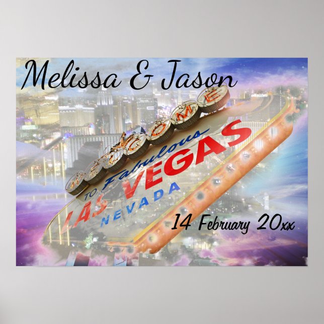 Personlig Las Vegas Firande Party Poster (Framsidan)