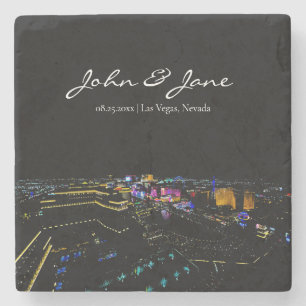 Personlig Las Vegas Skyline Stone Underlägg