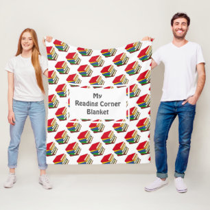 Personlig LÄSER CORNER BOKAR Fleecefilt
