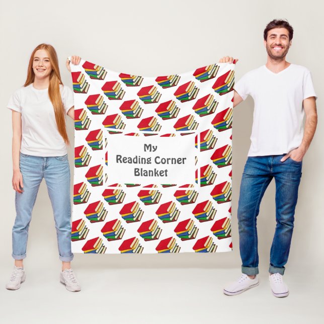 Personlig LÄSER CORNER BOKAR Fleecefilt (På plats)