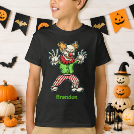 Personlig läskig clown Halloween barn T Shirt