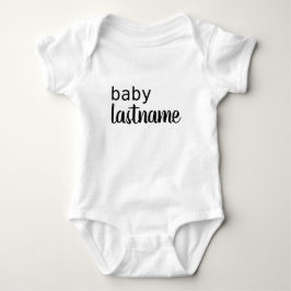 PERSONLIG LAST NAME 1-biet Baby Bodykostym T Shirt