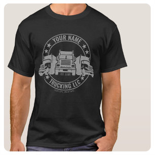 Personlig Lastbil Stor Semi Lastbil Transport T Shirt
