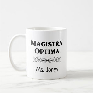 Personlig Latin Teacher Namn Magistra Optima Kaffemugg